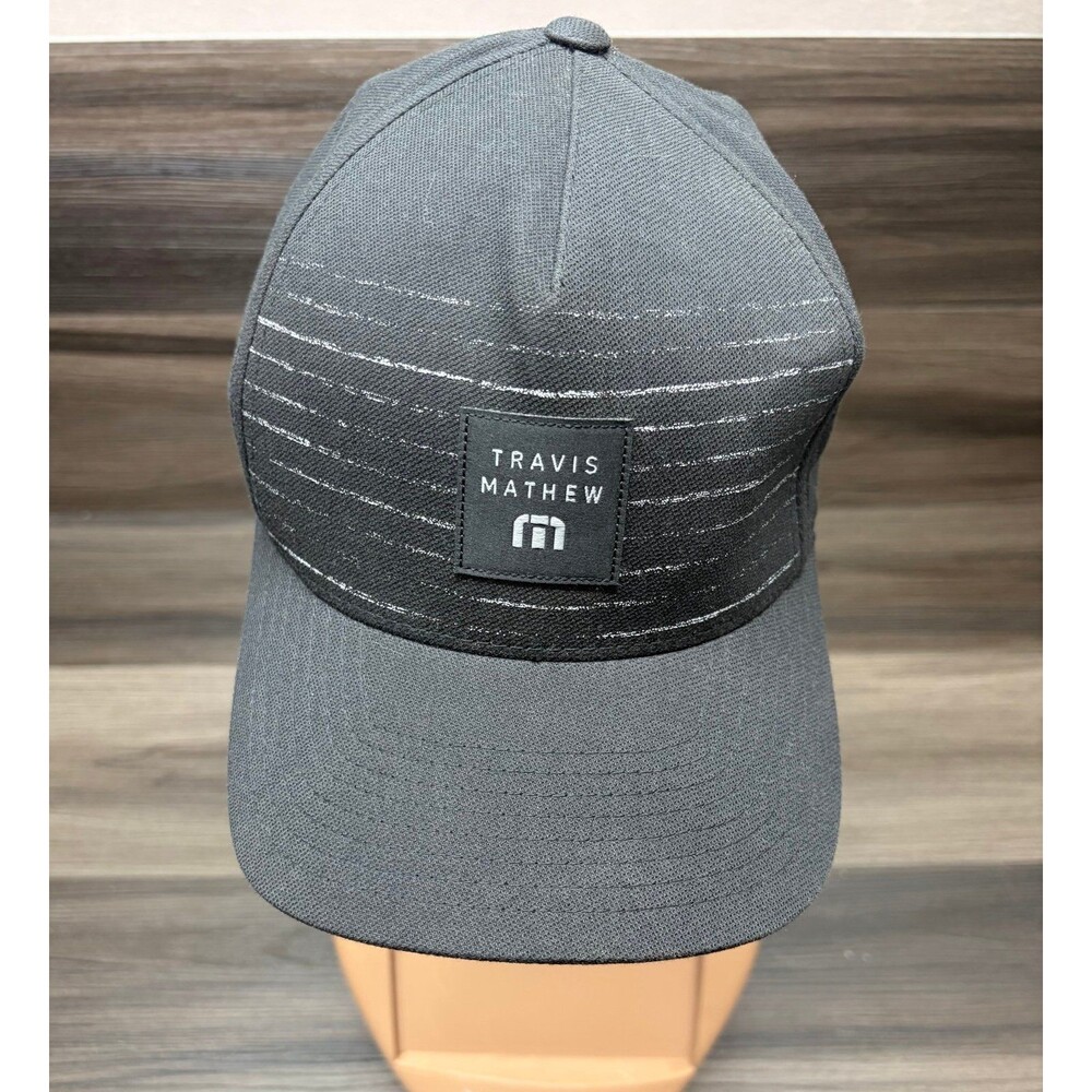 Travis Mathew 5 Panel Black Camper Hat L/XL